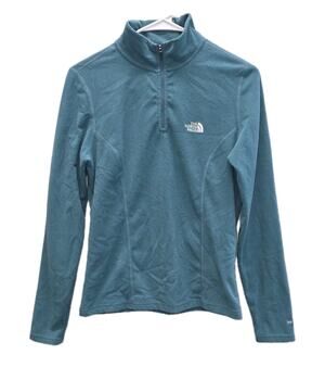 The North Face Sweater Womens Small Blue TKA 100 Polyester Fleece Mock Neck